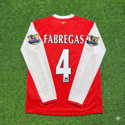 Cesc Fabregas #4 Arsenal 2006 2007 Home Long Sleeve Retro Football Jersey