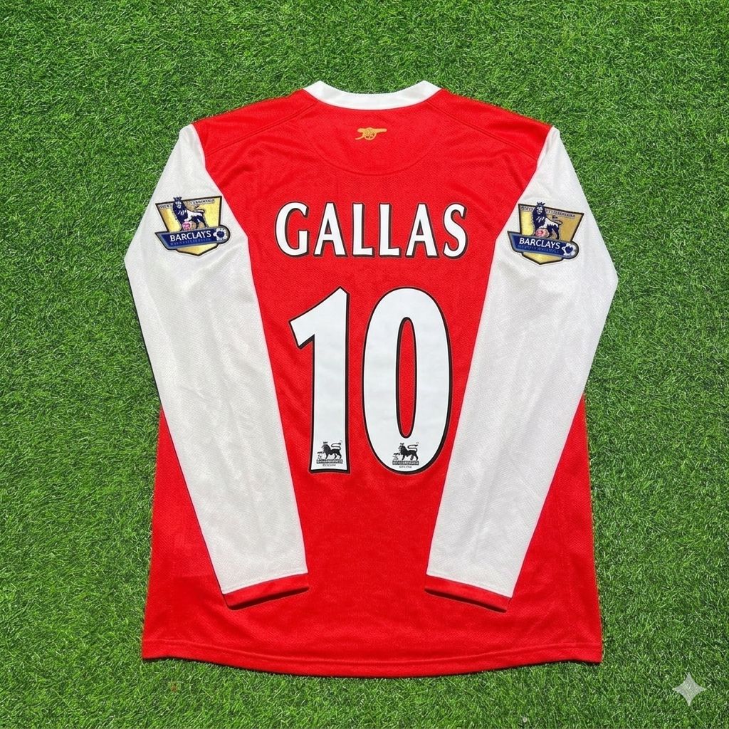 William Gallas #10 Arsenal 2006 2007 Home Long Sleeve Retro Football Jersey