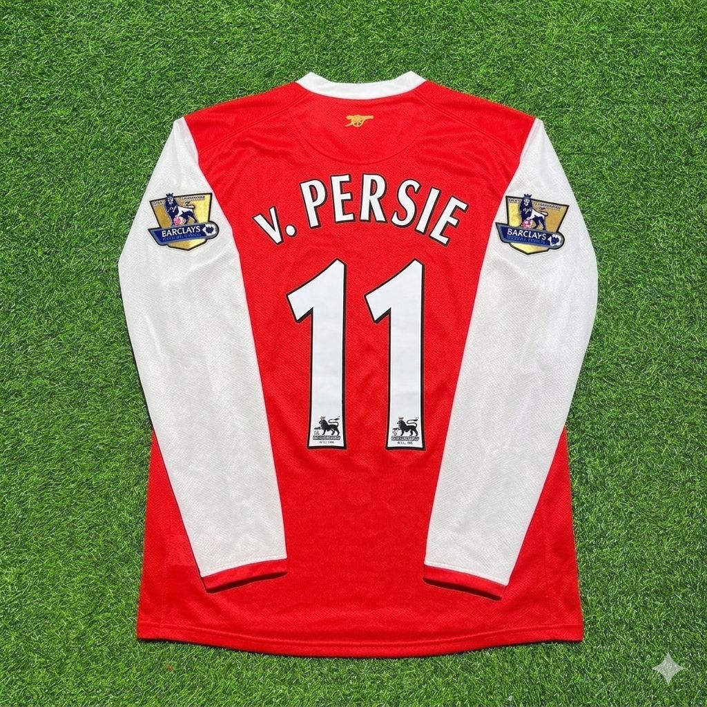 Robin van Persie #11 Arsenal 2006 2007 Home Long Sleeve Retro Football Jersey