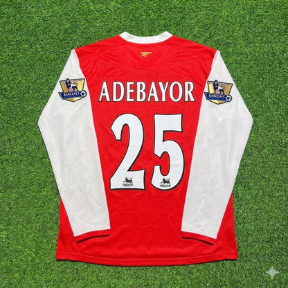 Emmanuel Adebayor #25 Arsenal 2006 2007 Home Long Sleeve Retro Football Jersey