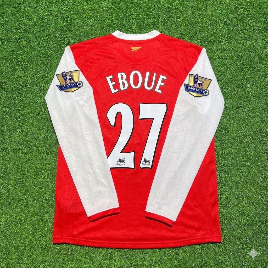 Emmanuel Eboue #27 Arsenal 2006 2007 Home Long Sleeve Retro Football Jersey
