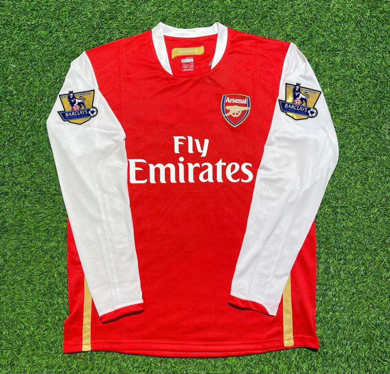 Arsenal FC 2006 2007 Home Long Sleeve Retro Football Jersey