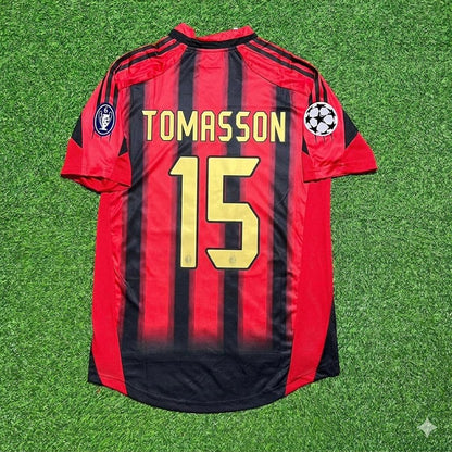 Jon Dahl Tomasson #15 AC Milan 2004 2005 Home Retro Football Jersey Kit