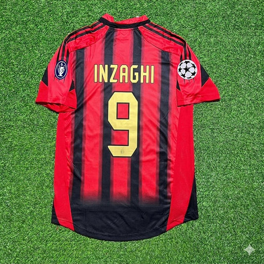 Filippo Inzaghi #9 AC Milan 2004 2005 Home Retro Football Jersey Kit