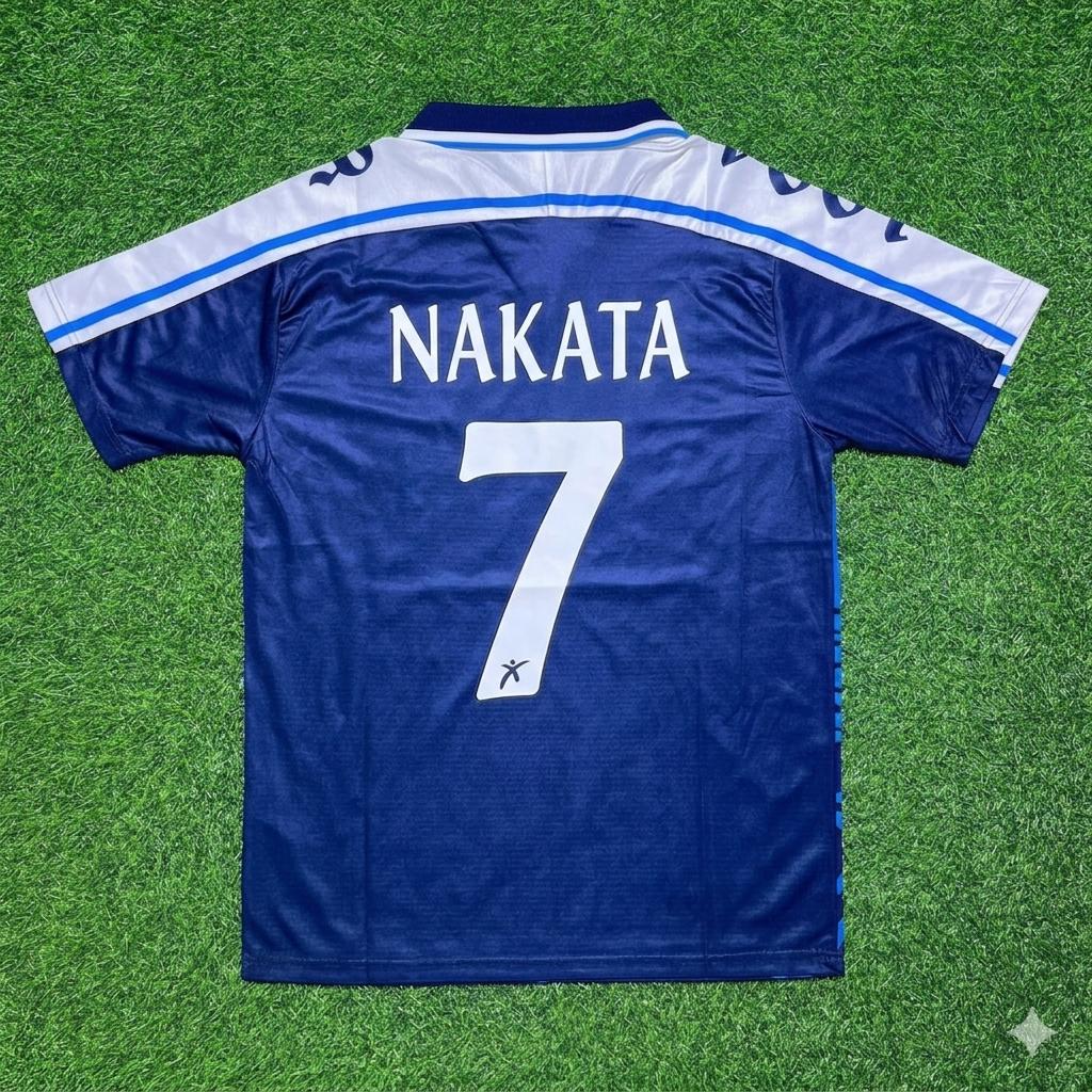Hidetoshi Nakata Perugia Retro Blue Football Jersey Kit