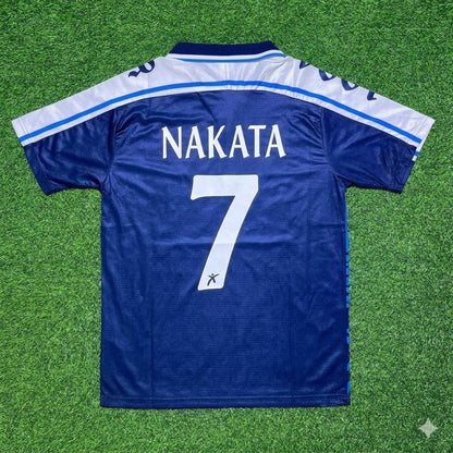 Hidetoshi Nakata Perugia Retro Blue Football Jersey Kit