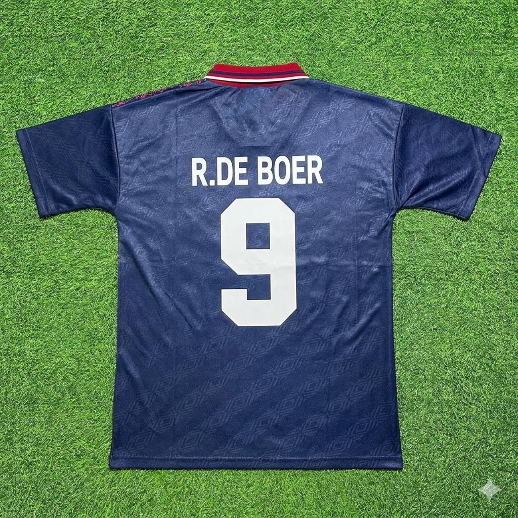 Ronald de Boer #9 Ajax 1994 1995 Away Retro Football Jersey Kit