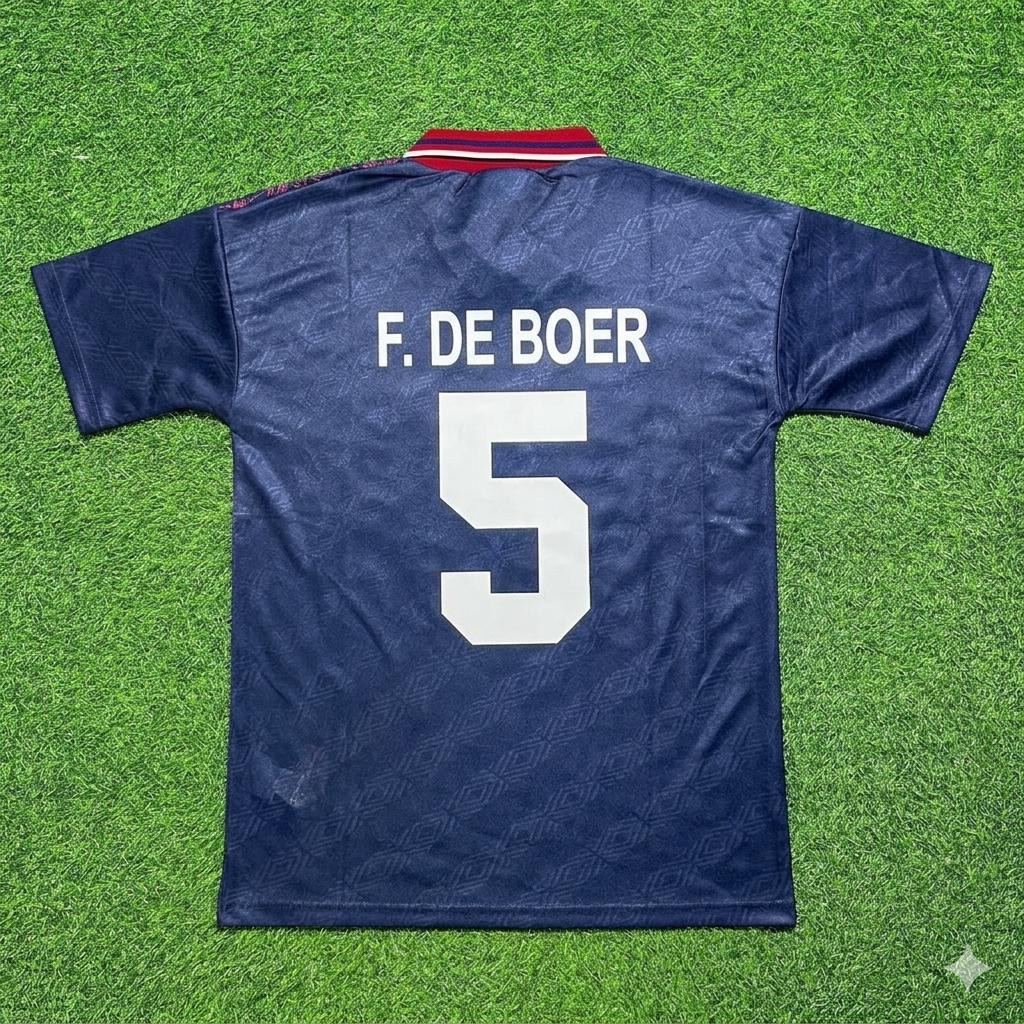 Frank de Boer #5 Ajax 1994 1995 Away Retro Football Jersey Kit