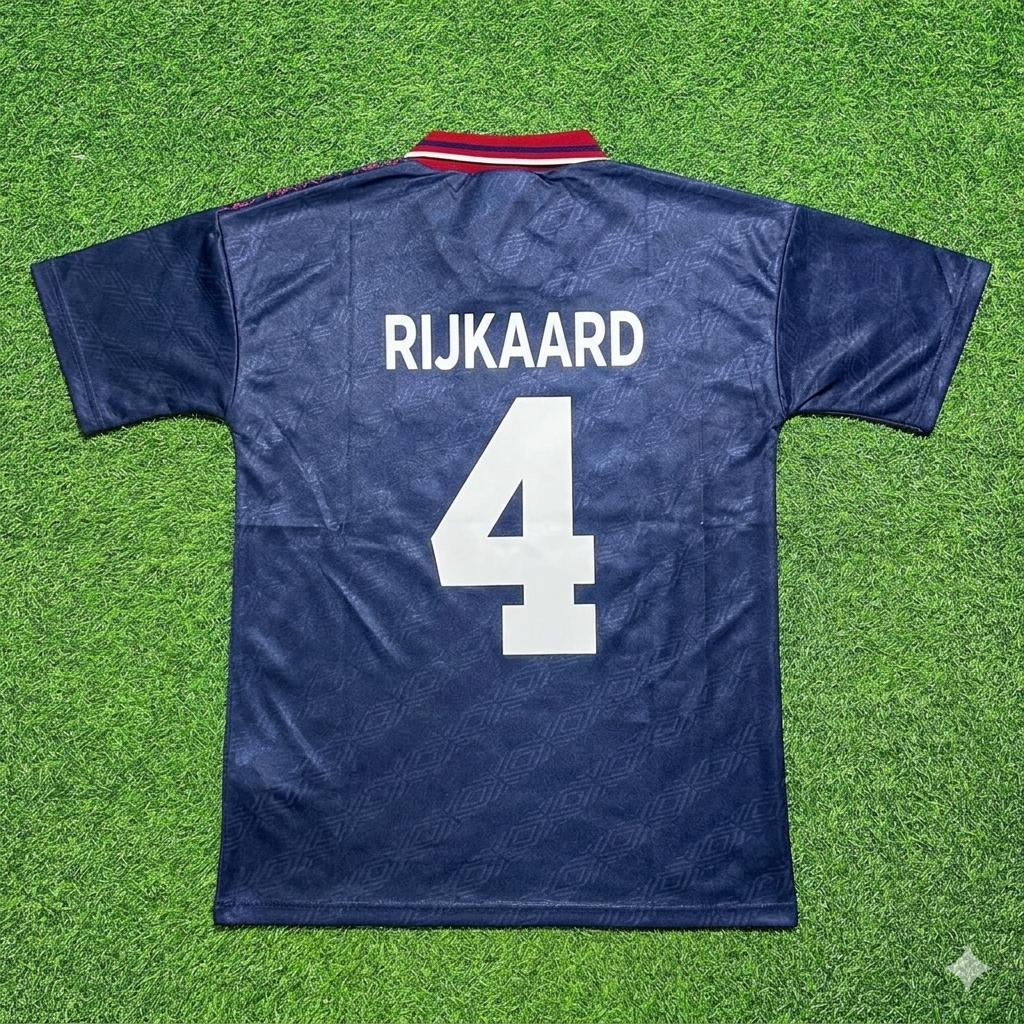 Frank Rijkaard #4 Ajax 1994 1995 Away Retro Football Jersey Kit