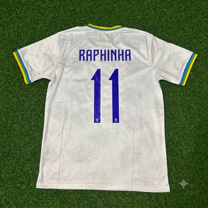 Raphinha Brazil 2026 White Football Jersey