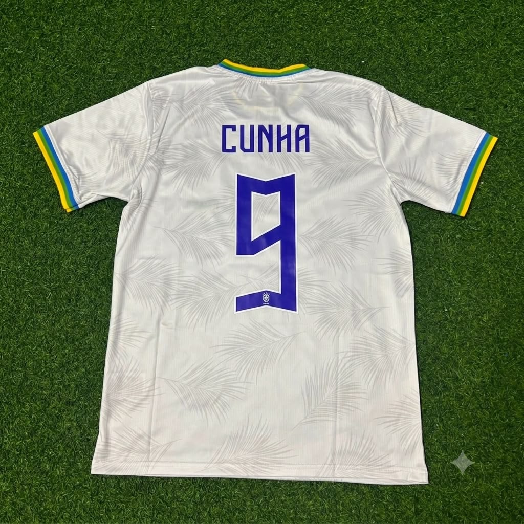 Matheus Cunha Brazil 2026 White Football Jersey