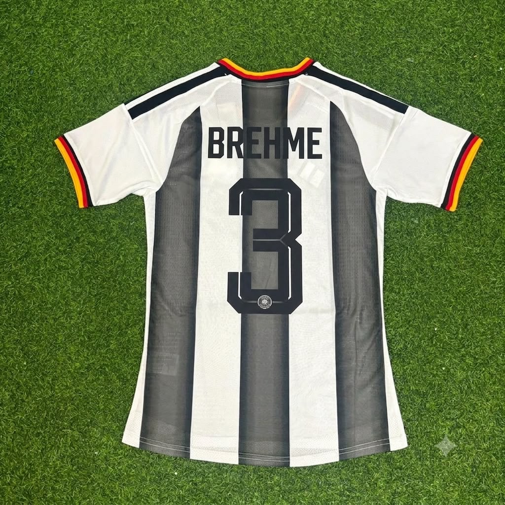 Andreas Brehme Germany Stripe Special Edition Black White Football Jersey