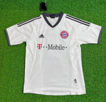 Bayern Munich 2002-2004 Mehmet Scholl Away White Retro Football Jersey