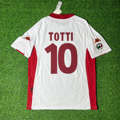 Francesco Totti White Away 2001 02 Home – Football Jersey