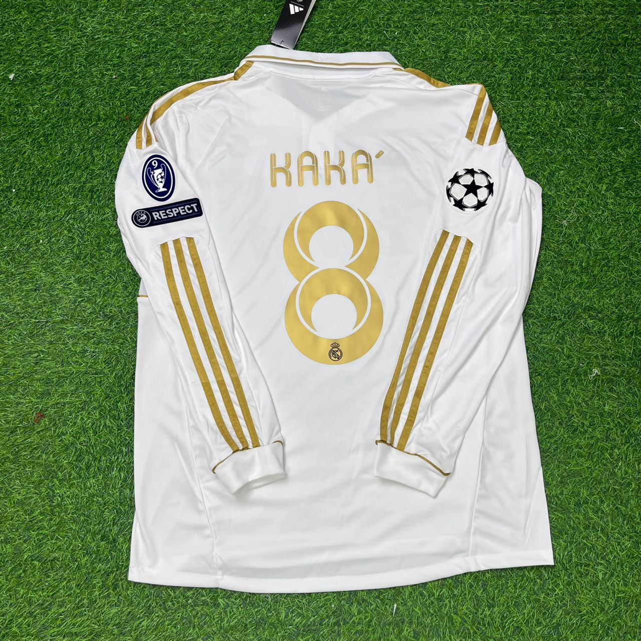 Kaka Leite Retro Home Retro Long Sleeve Football Football Jersey