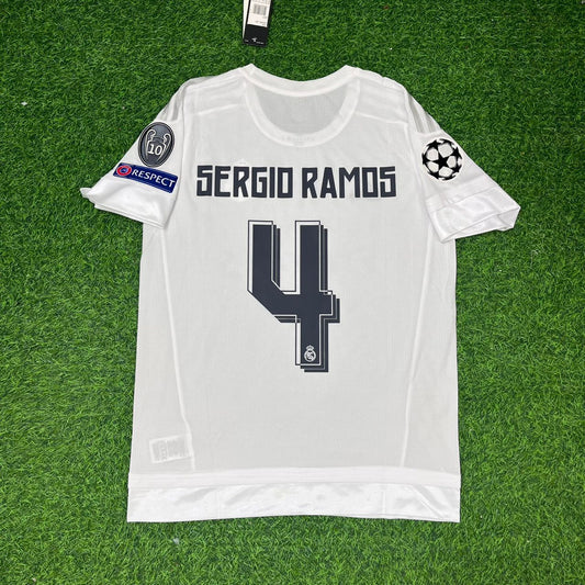 Sergio Ramos Home White 2016 Final Football Jersey