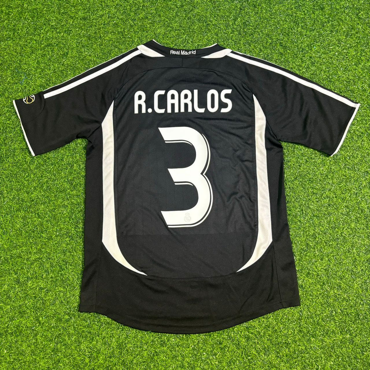 Roberto Carlos 2006-07 Away Retro Black Football Jersey Paradise Edition