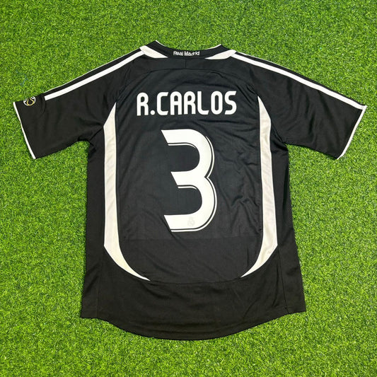 Roberto Carlos 2006-07 Away Retro Black Football Jersey Paradise Edition