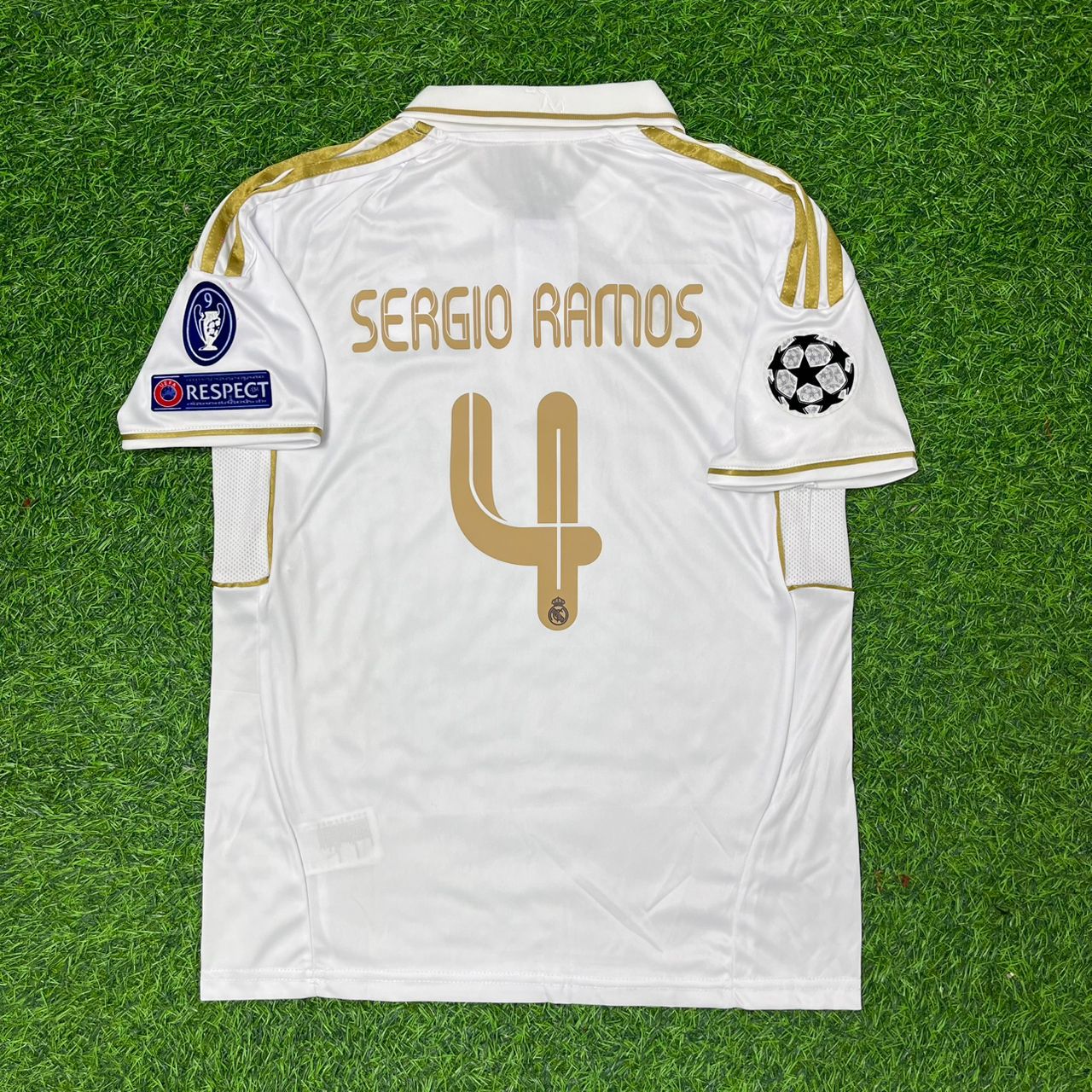 Sergio Ramos 2011-2012 Golden Font Football Jersey