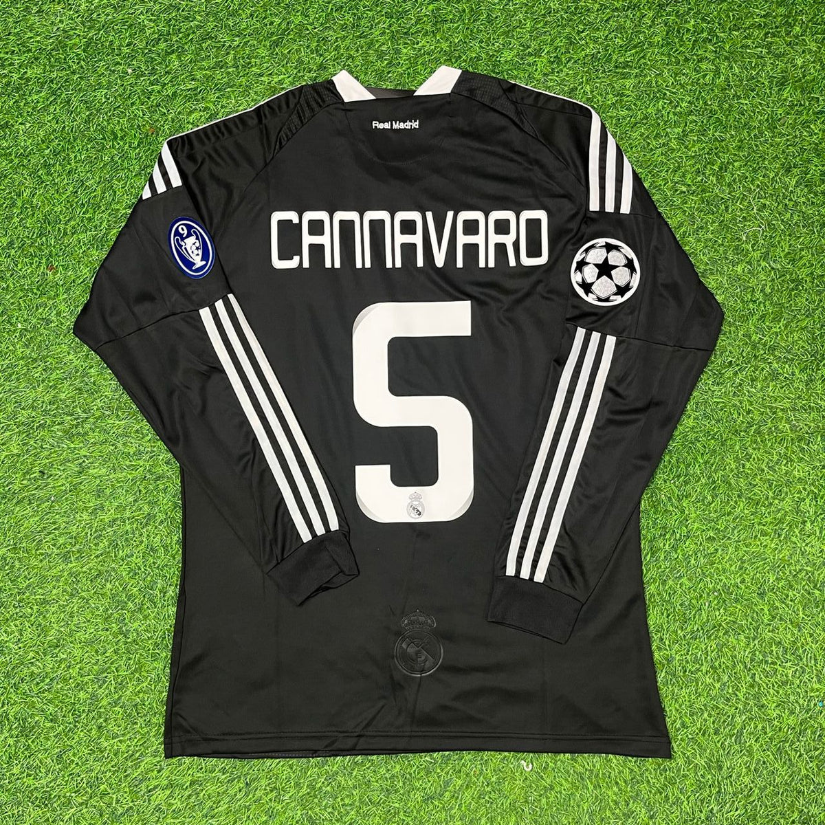 Fabio Cannavaro 2009 Long Sleeve Black Football Jersey