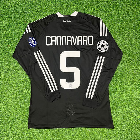 Fabio Cannavaro 2009 Long Sleeve Black Football Jersey