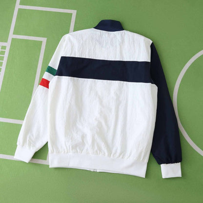 Italy World Cup 2026 White Black Windbreaker Jacket