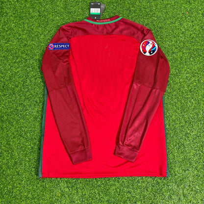 Portugal EURO 2016 Final Long Sleeve Retro Football Jersey Kit