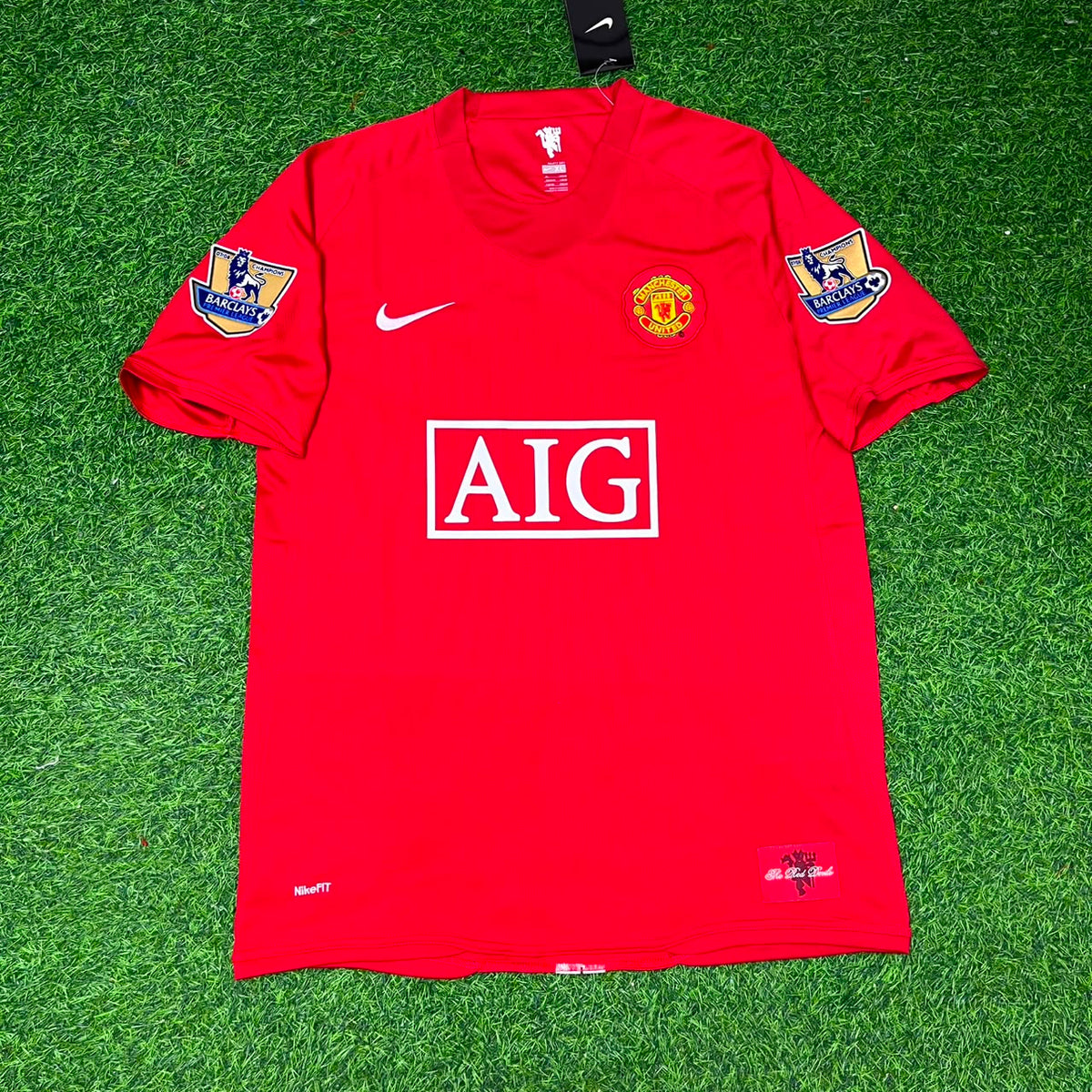 Paul Scholes Manchester United 2007 2008 EPL Retro Red Football Jersey