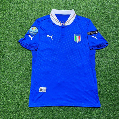 Italy EURO 2012 Retro Home Football Jersey