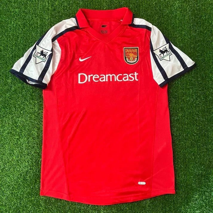 Nwankwo Kanu #25 Arsenal 1999-2002 Red White Retro Football Jersey