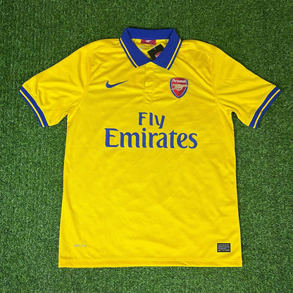 Arsenal 2013/2014 Yellow Retro Football Jersey Kit