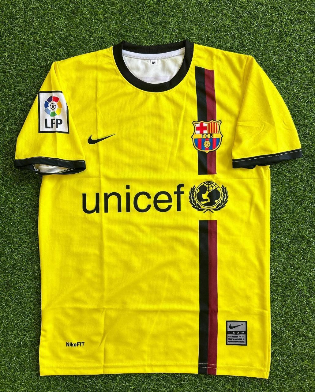 Lionel Messi 2008-09 Barcelona Yellow Retro Jersey