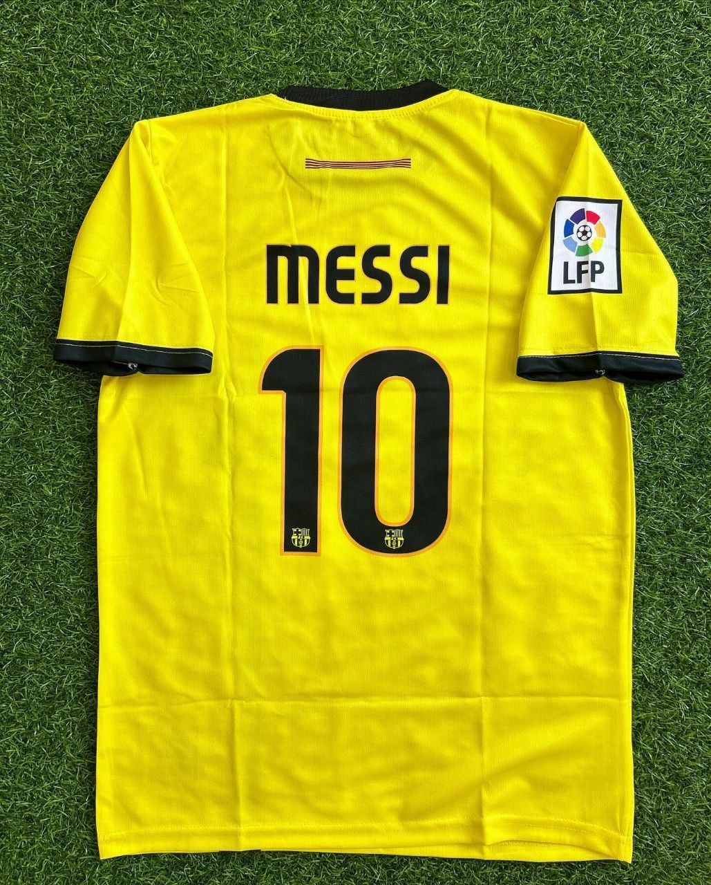 Lionel Messi 2008-09 Barcelona Yellow Retro Jersey