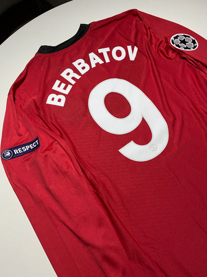 Dimitar Berbatov #9 Manchester United 2009-2010 Retro Long Sleeve Football Jersey Kit