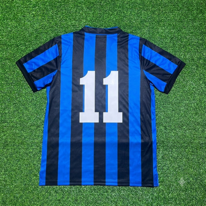 Karl-Heinz Rummenigge Inter Commemorative Retro Home Football Jersey Kit