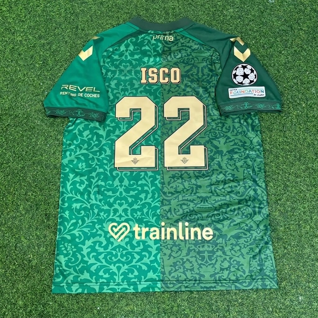 Real Betis 2027 Isco #22 Away Champions League Patch Football Jersey