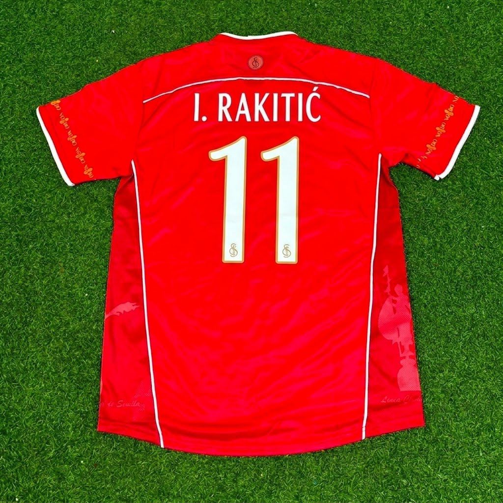 Ivan Rakitic Sevilla Red Home Special Retro Football Jersey