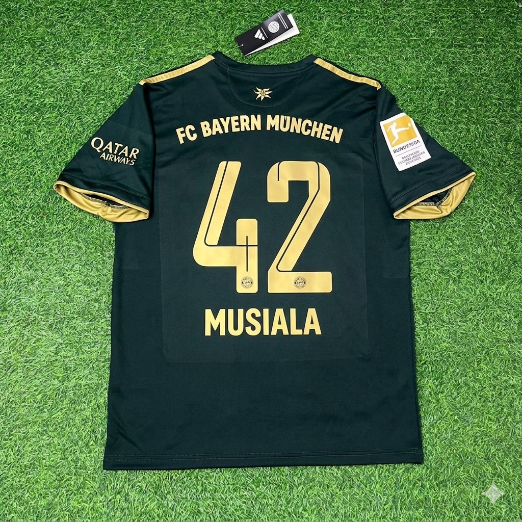 Jamal Musiala Bayern Munich 2021-2022 Oktoberfest Green Special Edition Football Jersey Kit
