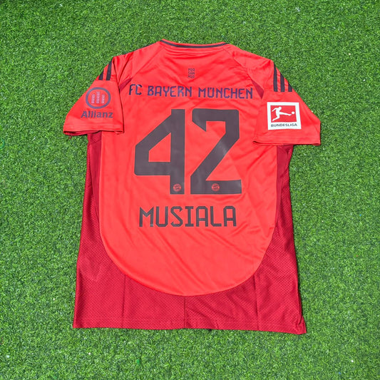 Jamal Musiala 42 Bayern München 2025 Red Football Jersey Kit
