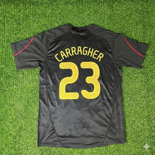 Jamie Carragher Liverpool 2009/10 Black Retro Football Jersey Kit
