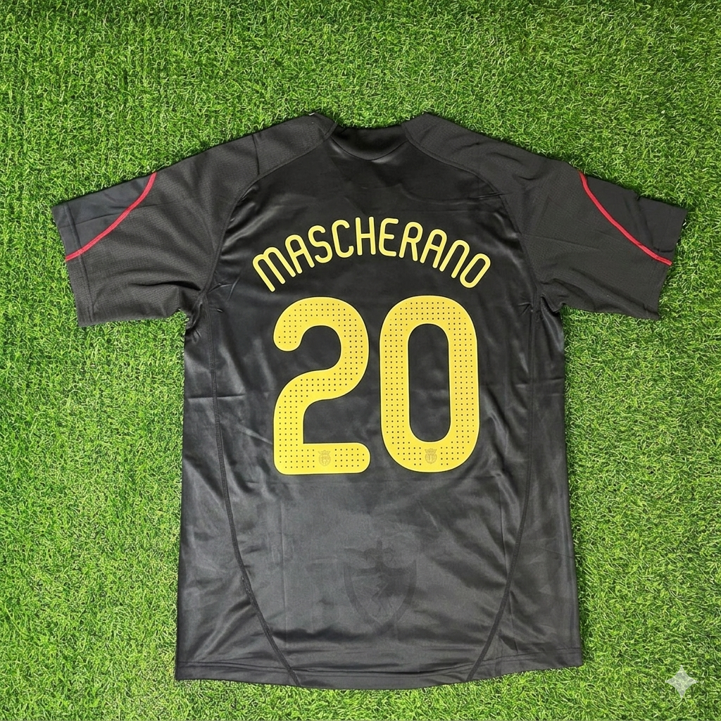 Javier Mascherano Liverpool 2009/10 Black Retro Football Jersey Kit