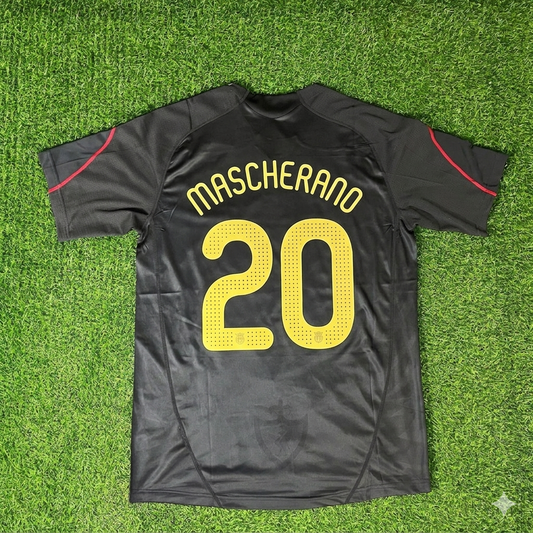 Javier Mascherano Liverpool 2009/10 Black Retro Football Jersey Kit