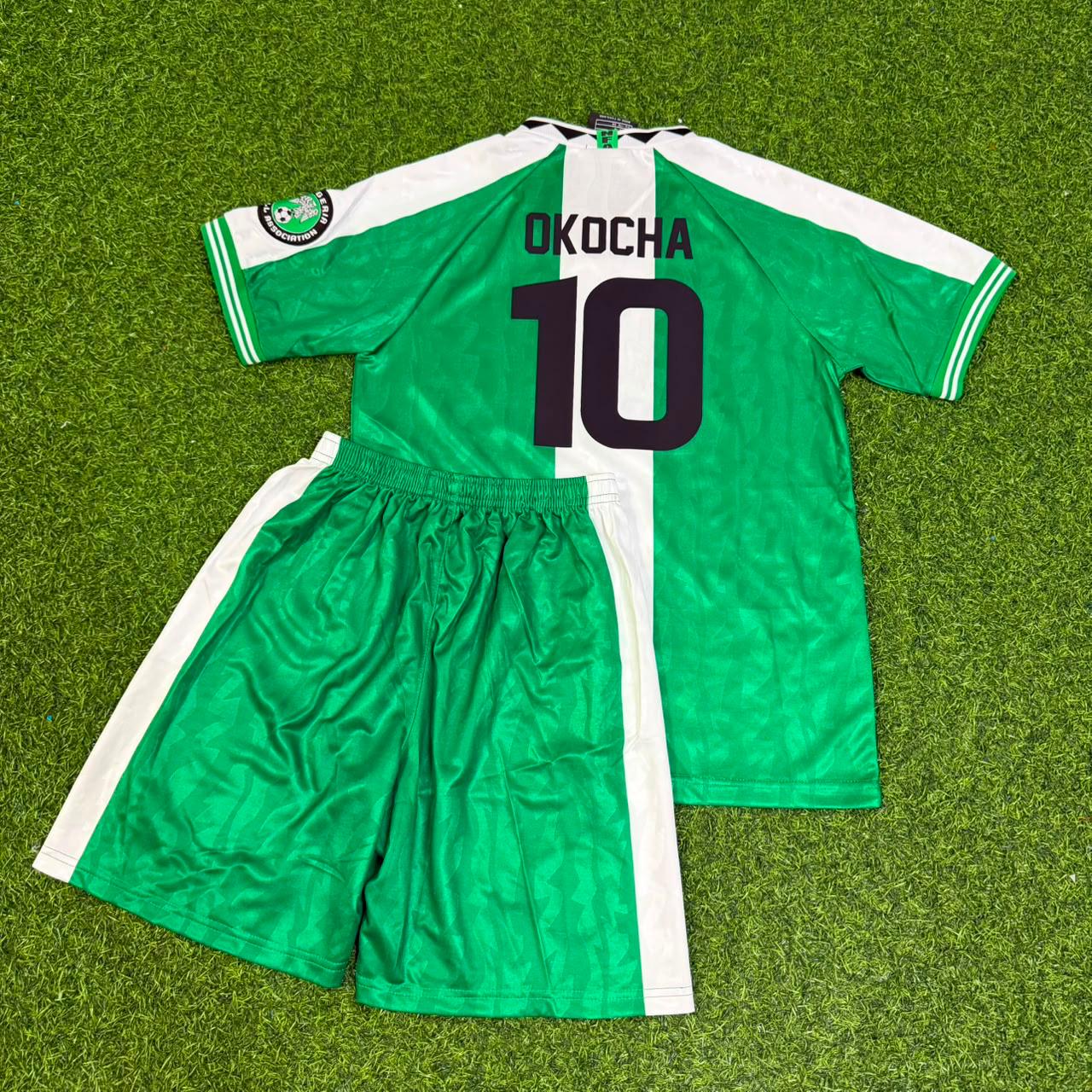 Jay Jay Okocha 10 Nigeria 1994 1996 Retro Kids Football Jersey