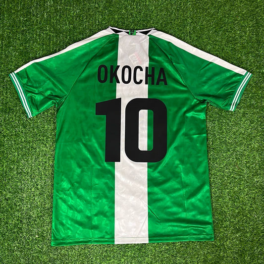 Jay-Jay Okocha 10 - Nigeria 1994 1996 Retro Kit Jersey Maillot Trikot