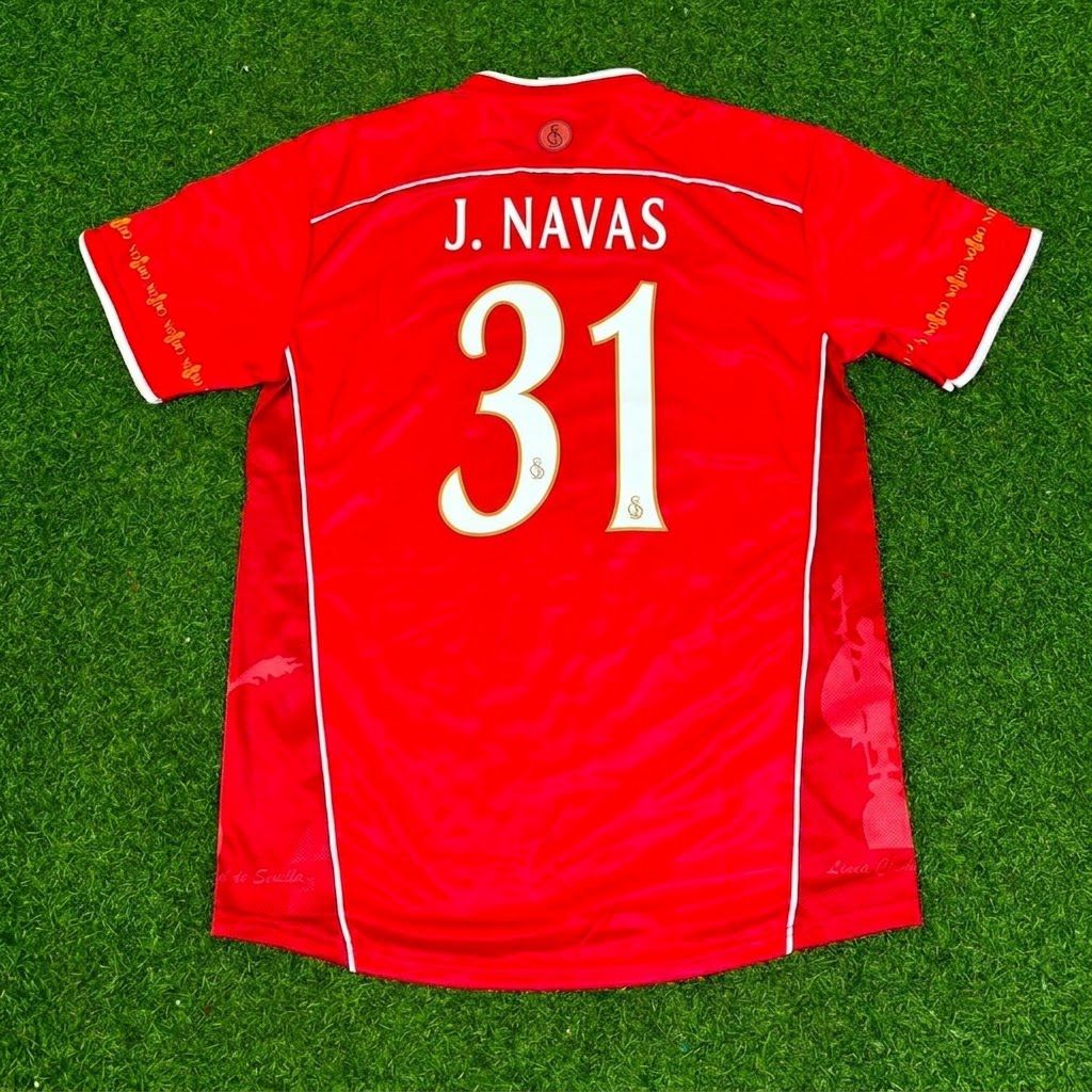 Jesus Navas Sevilla 2003-2004 Red Home Retro Football Jersey