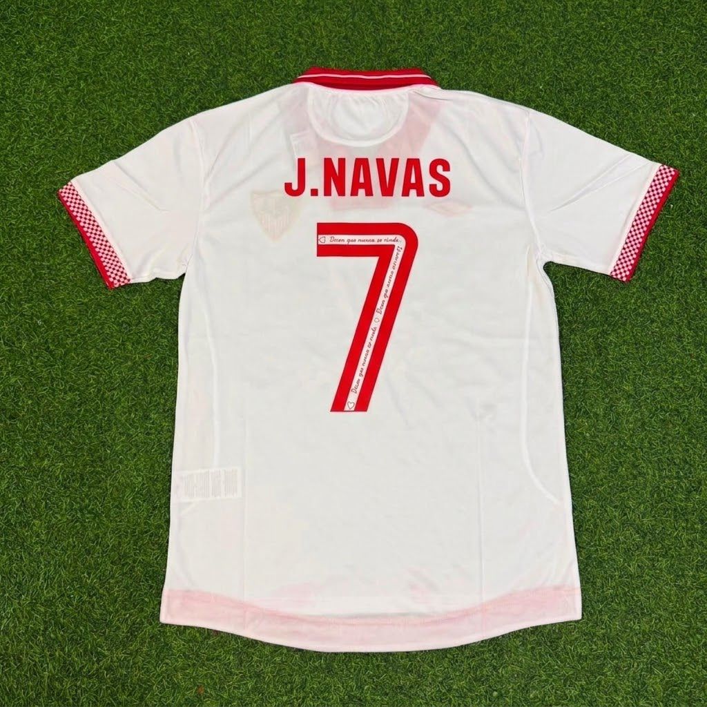 Jesus Navas Sevilla 2012-2013 Red Home Retro Football Jersey