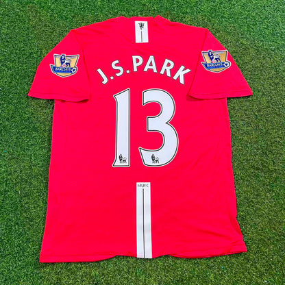 Ji-sung Park Manchester United 2007 2008 EPL Retro Red Football Jersey