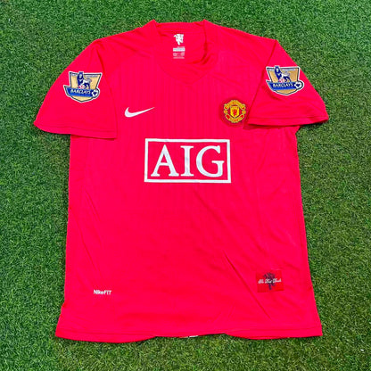 Ji-sung Park Manchester United 2007 2008 EPL Retro Red Football Jersey