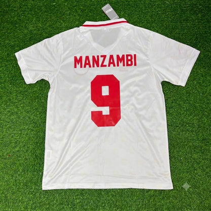 Johan Manzambi Switzerland White Retro Football Jersey Kit