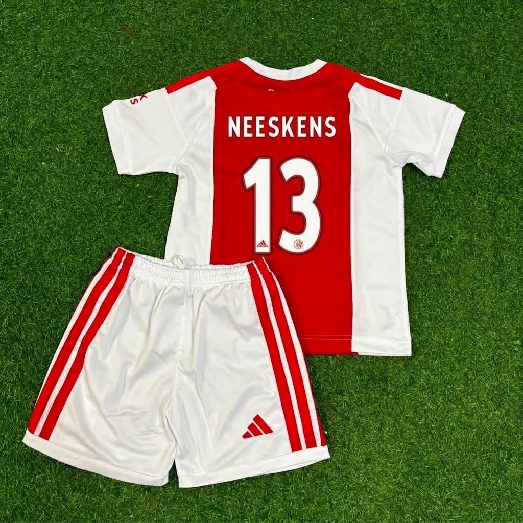 Ajax Johan Neeskens White Retro Kids Football Jersey